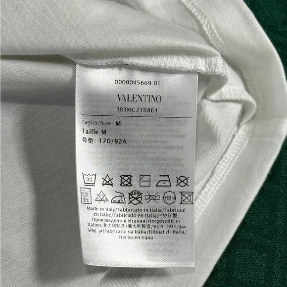 Valentino Loop Jersey Cropped T-Shirt Logo Size M NWT - Picture 3 of 7
